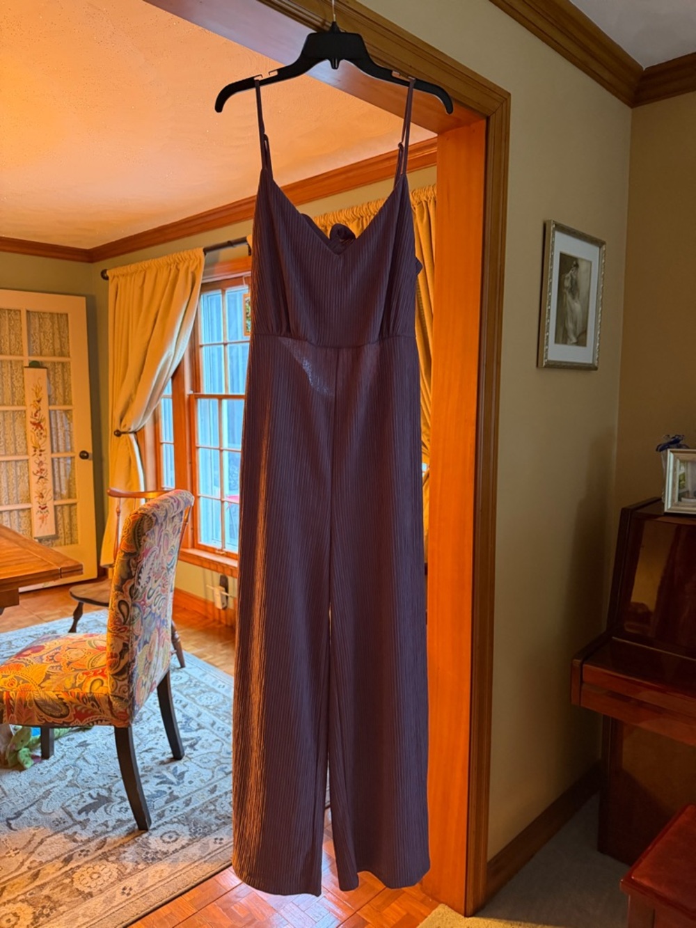 Lulu's Deep Purple Smocked Pant Suit